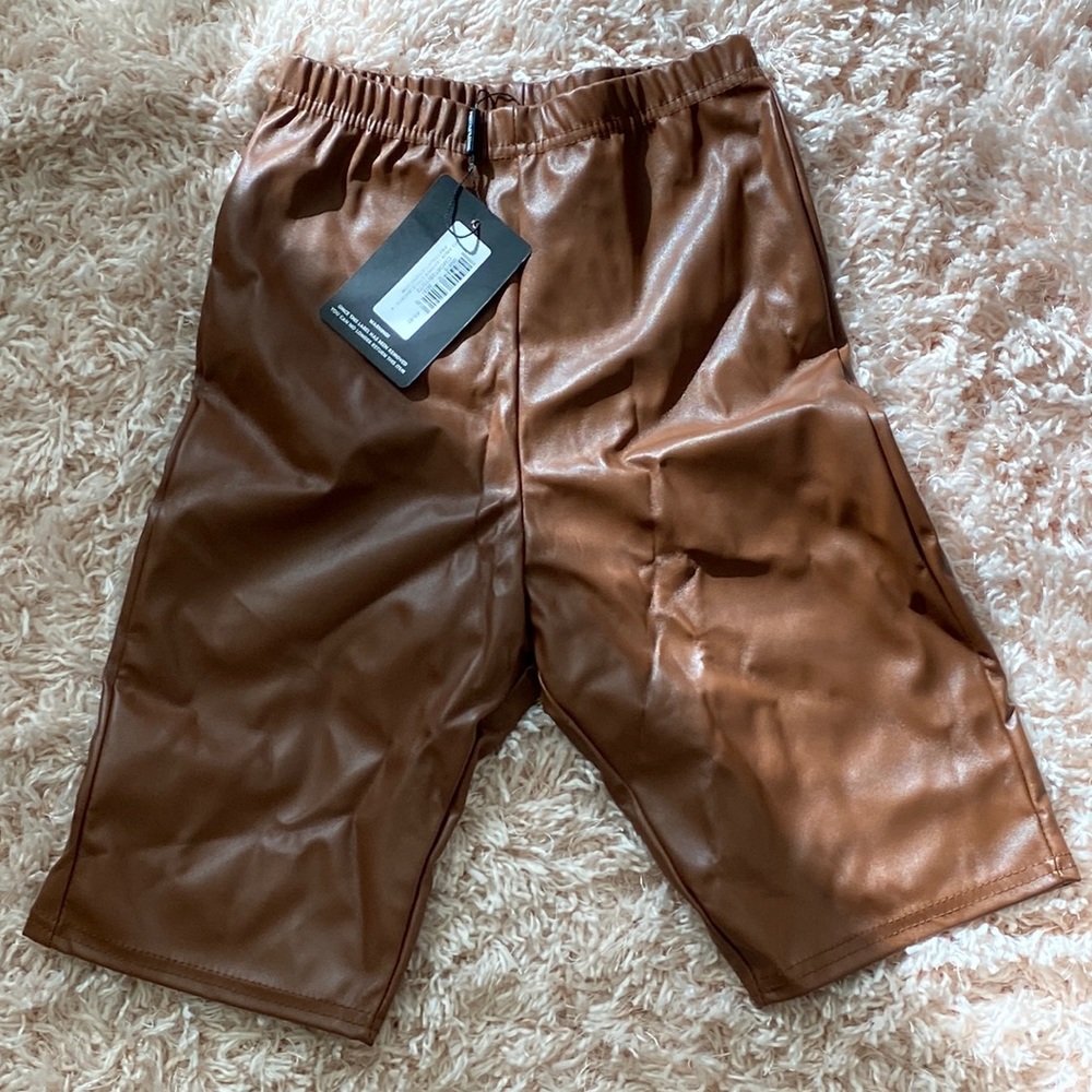 brown biker shorts